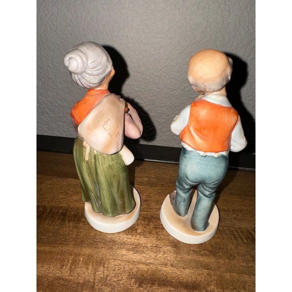 Vintage Dabs Japanese Asian Figurines of Old Man and Woman #D3058 - Picture 2 of 4